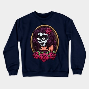 Sugar Skull Pin Up Girl Crewneck Sweatshirt